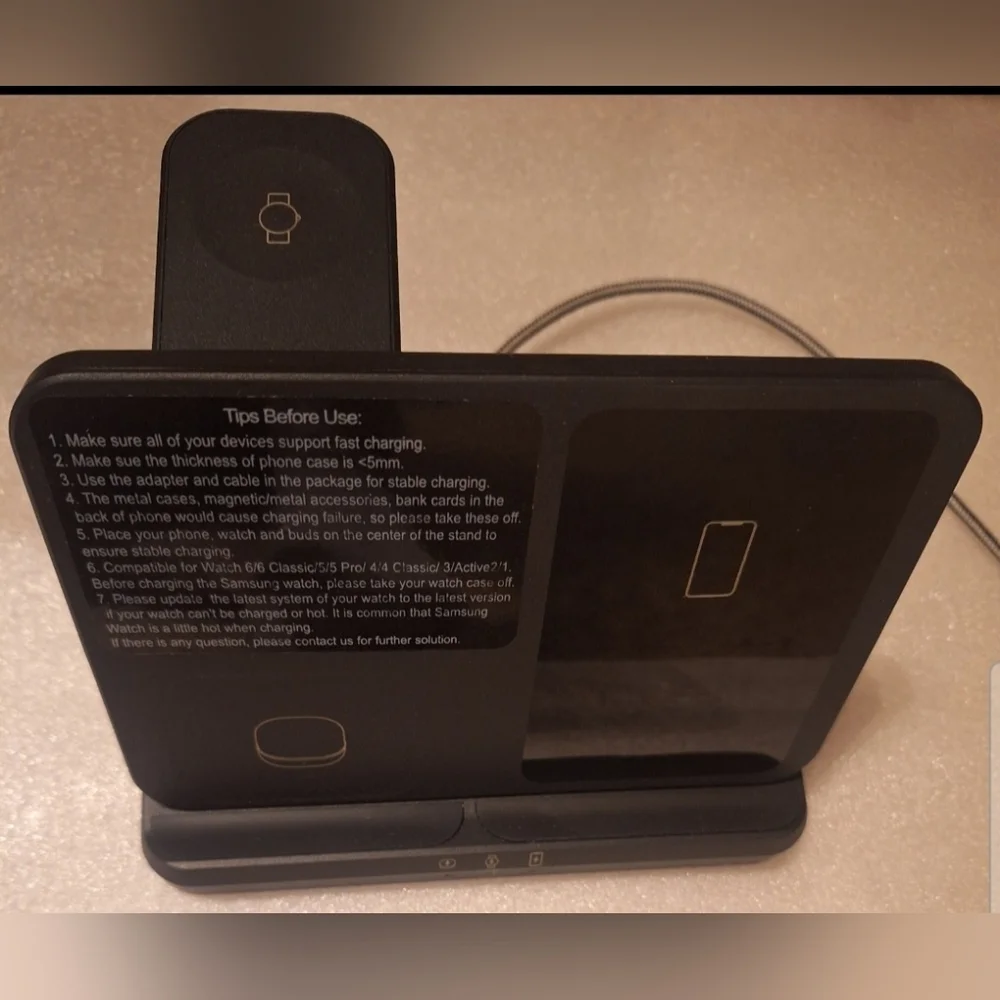 LK Wireless Charger for Samsung Charging Station 3 in 1 Charger for Galaxy Watch